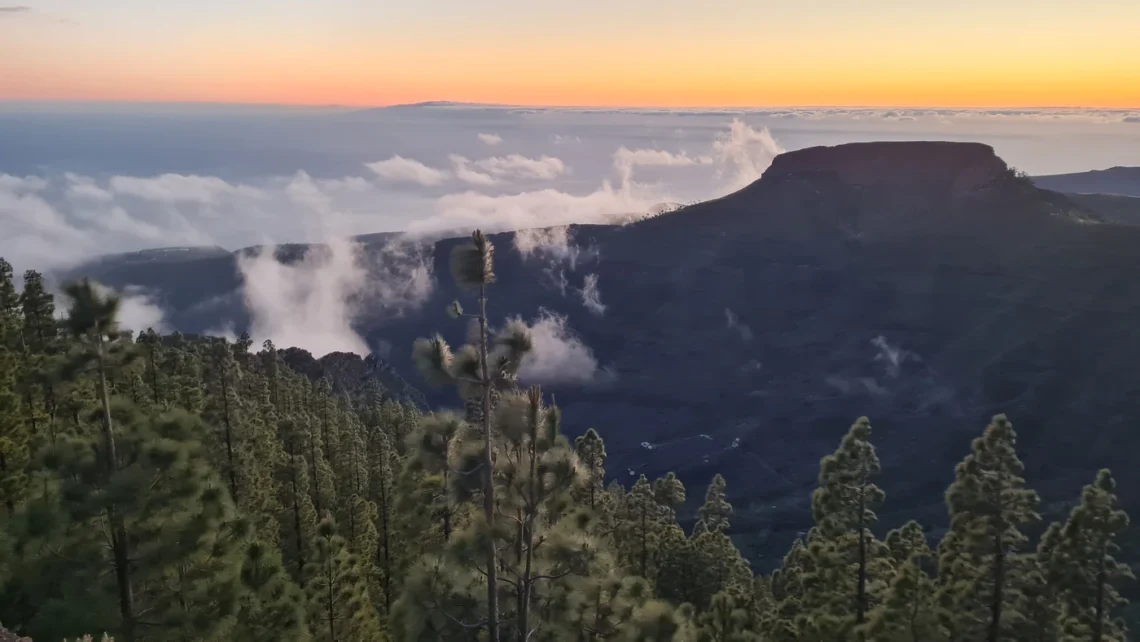 ruta en la gomera por chipude desde el mirador igualero
